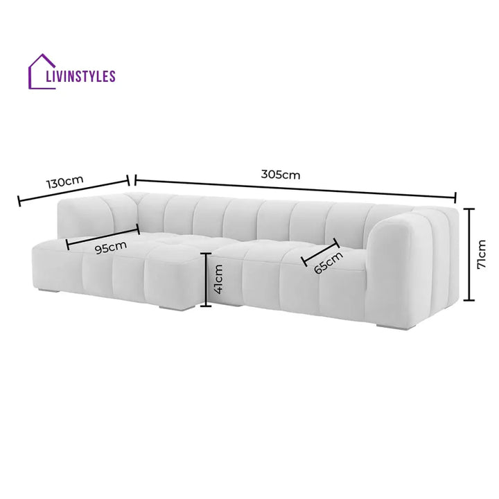 Melchor Left Hand Large Chaise Sofa Sofas