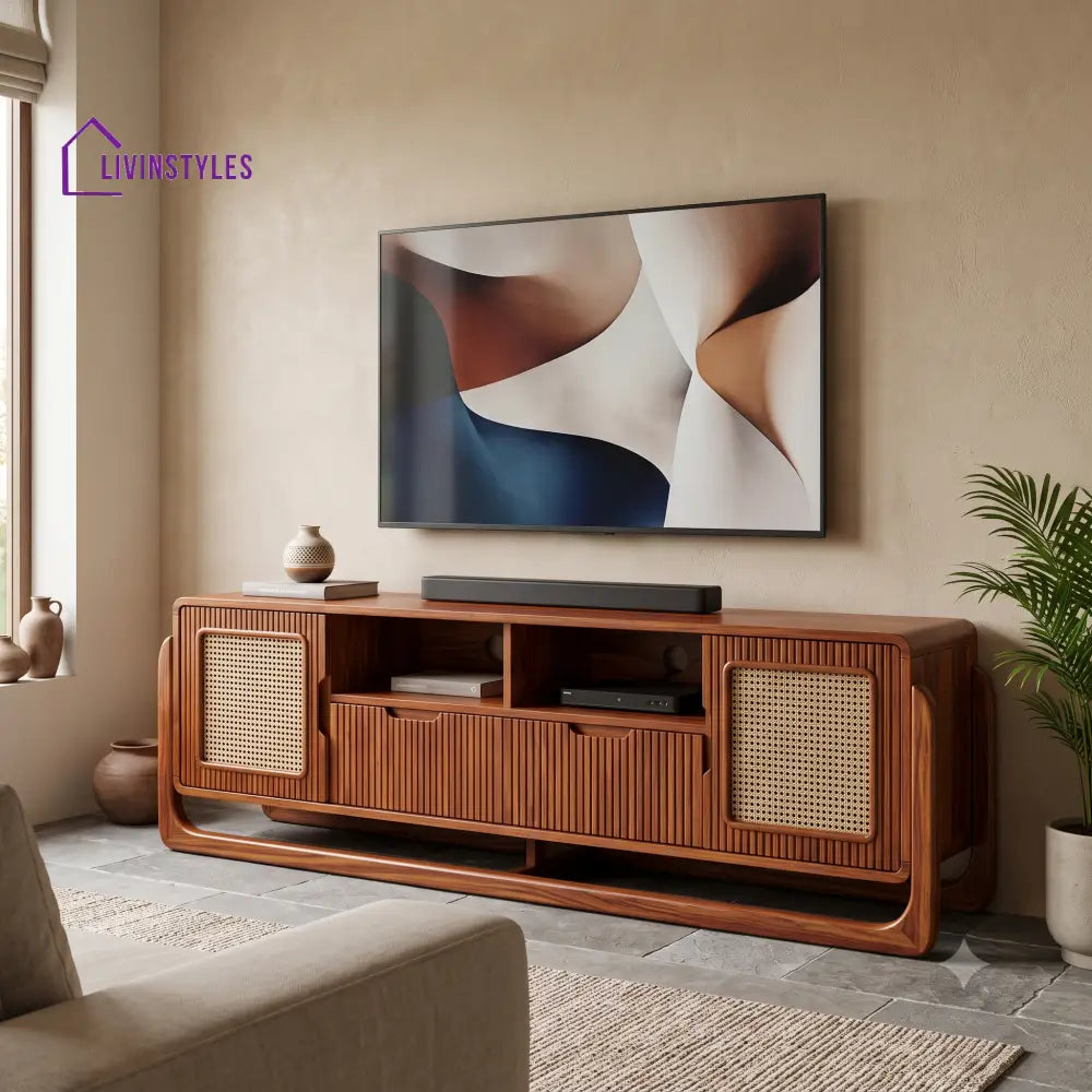 Melisande Solid Sheesham Wood Tv Unit for Living Room | Tv Cabinet | Tv Console Unit