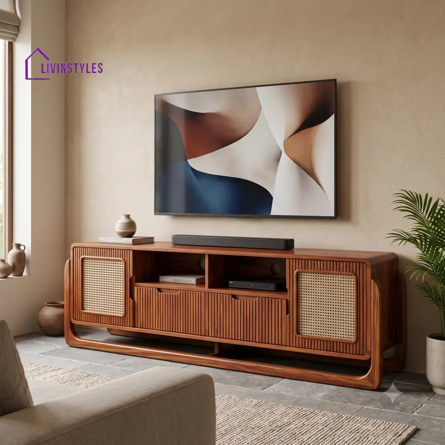 Melisande Solid Sheesham Wood Tv Unit for Living Room | Tv Cabinet | Tv Console Unit