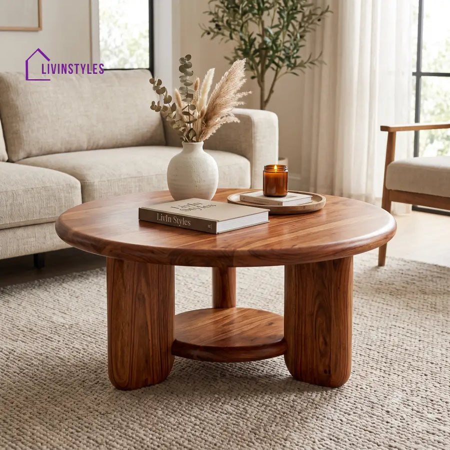 Mélisande Wooden Coffee Table for Living Room | Tea Table | Teapoy | Center table