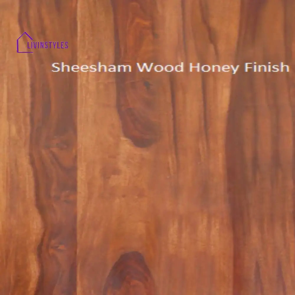 Memento Solid Mango Wood Sideboard in Dark Brown with Golden Frame and 3 Drawers 150 cm Sheesham Wood Honey Finish