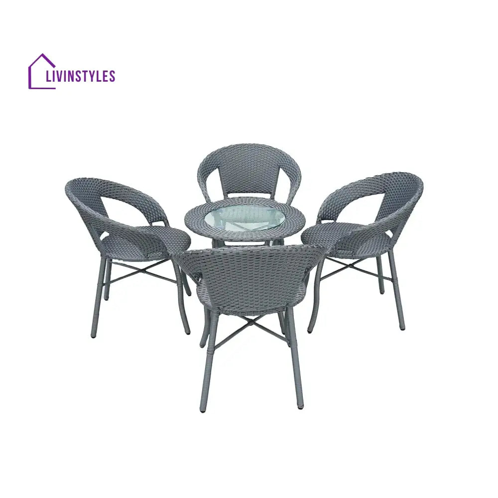 Mercedes 5-Piece Outdoor Rattan Wicker Patio Bistro Set Patio Set