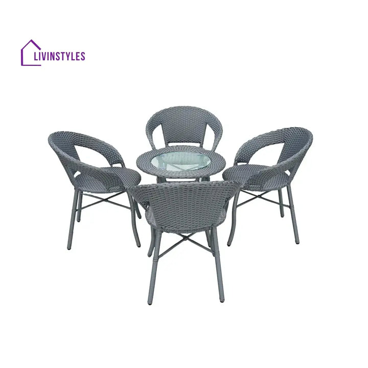 Mercedes 5-Piece Outdoor Rattan Wicker Patio Bistro Set Patio Set