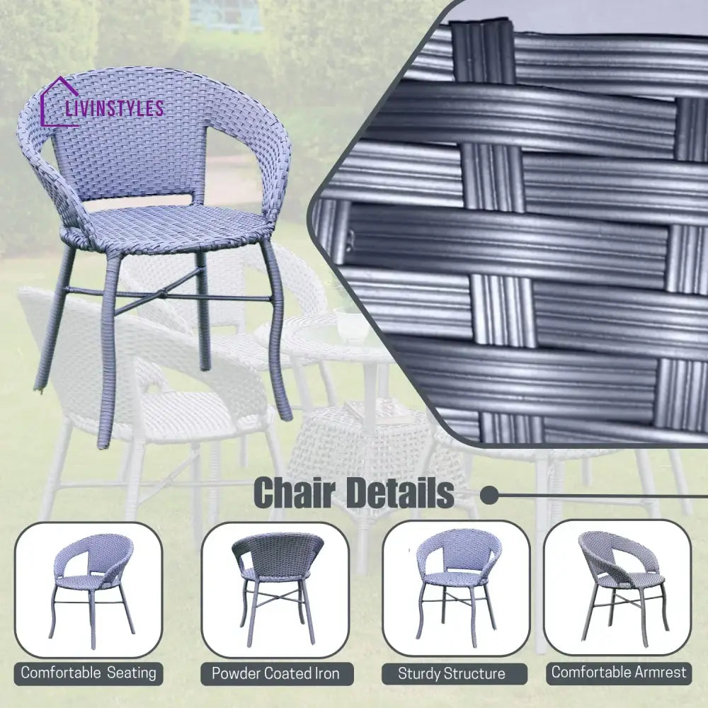 Mercedes 5-Piece Outdoor Rattan Wicker Patio Bistro Set Patio Set