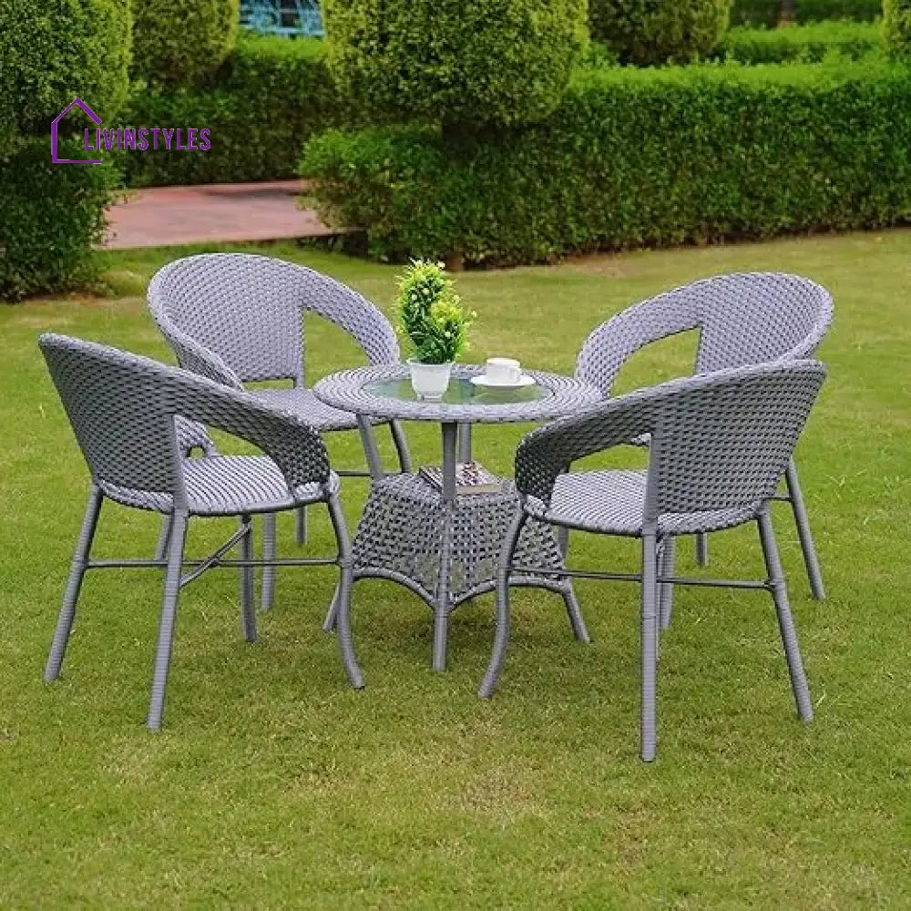 Mercedes 5-Piece Outdoor Rattan Wicker Patio Bistro Set Patio Set