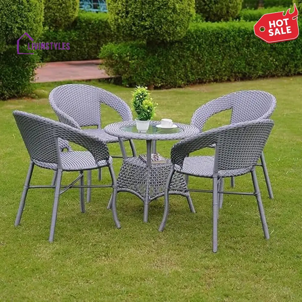 Mercedes 5-Piece Outdoor Rattan Wicker Patio Bistro Set Patio Set