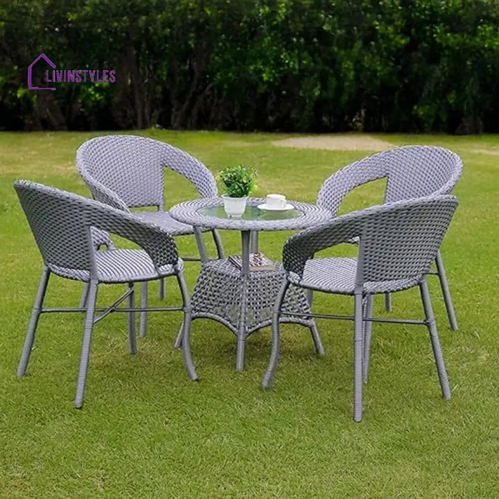 Mercedes 5-Piece Outdoor Rattan Wicker Patio Bistro Set Patio Set