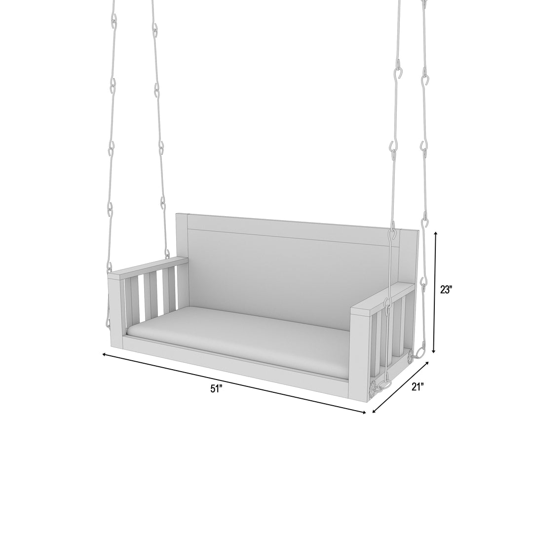 Elina Southern Western Dark Finished Wooden Handmade Swing
