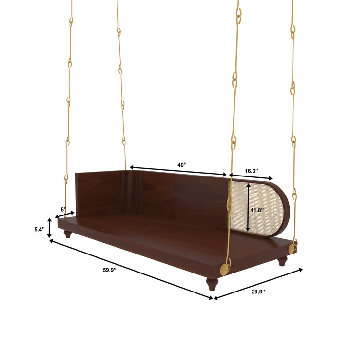 Kavya Elegant Wooden Indoor Swing with Minimalist Design – Perfect for Modern Homes