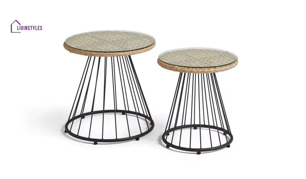 Meta Outdoor Garden Balcony Sofa Set 2 Seater 2 Single seater 1 side table and 1 Center Table Set (Honey + Grey)