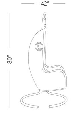 Violante Single Seater Hanging Swing With Stand For Balcony , Garden Swing (Grey)