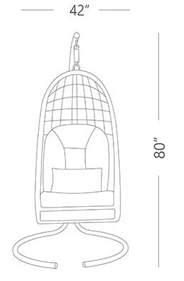 Violante Single Seater Hanging Swing With Stand For Balcony , Garden Swing (Grey)