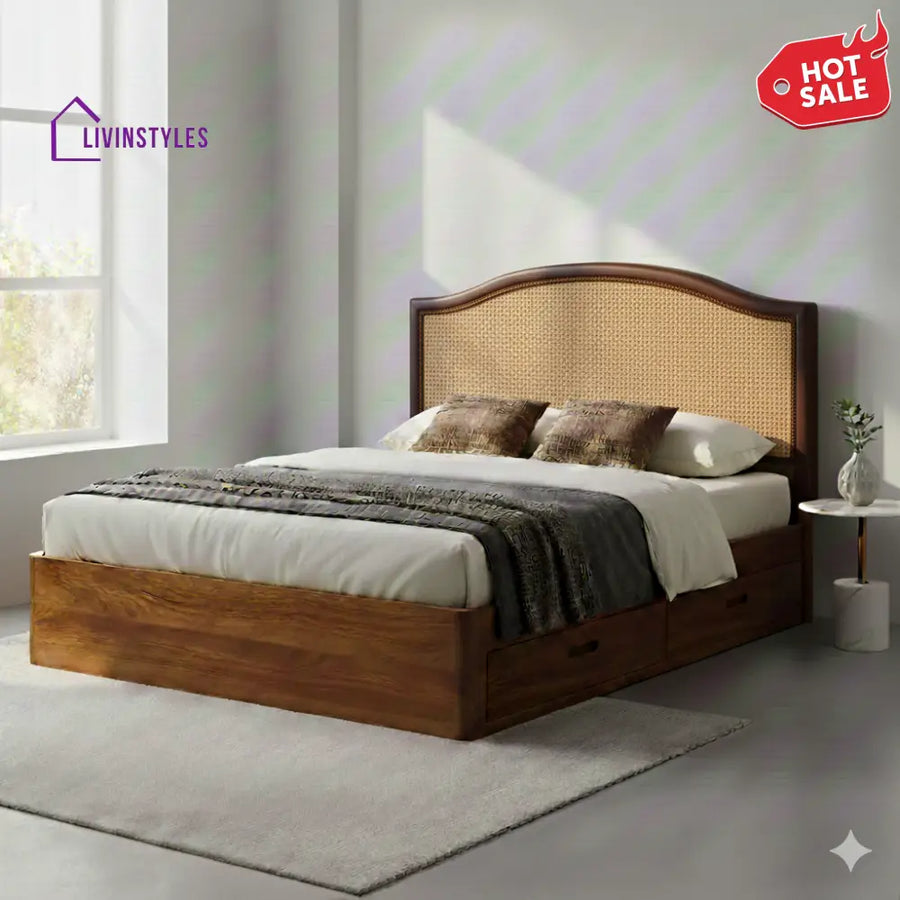 Michael Premium Sheesham Wood Bed