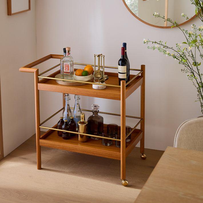 Bohdan Mid-Century Bar Trolley Cart