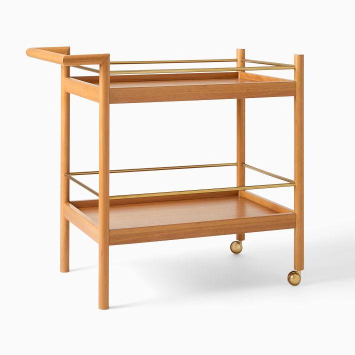 Bohdan Mid-Century Bar Trolley Cart