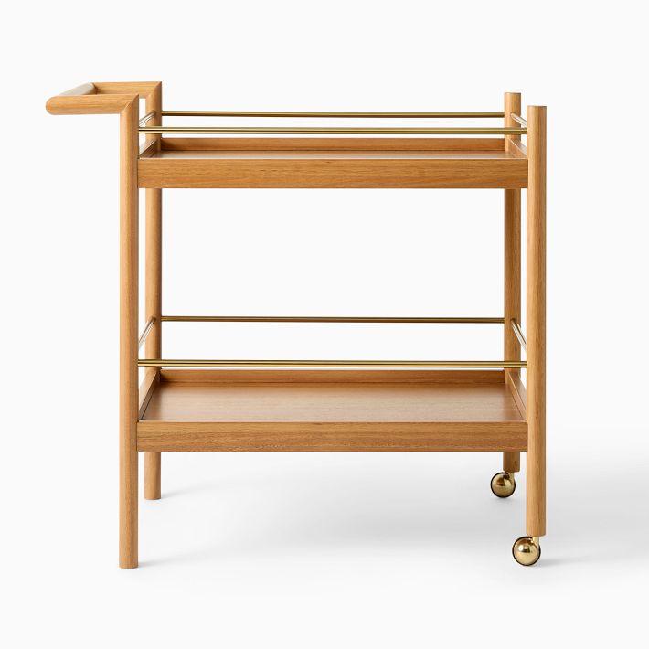 Bohdan Mid-Century Bar Trolley Cart