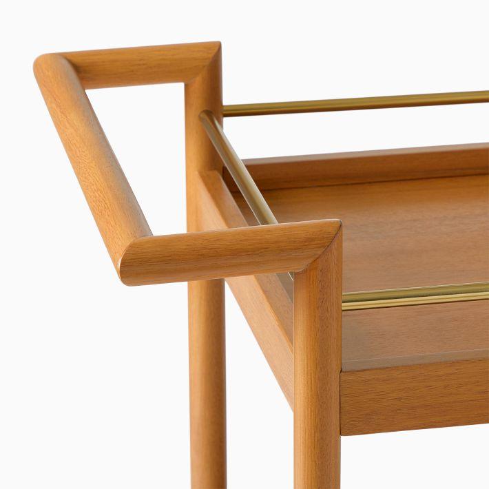 Bohdan Mid-Century Bar Trolley Cart