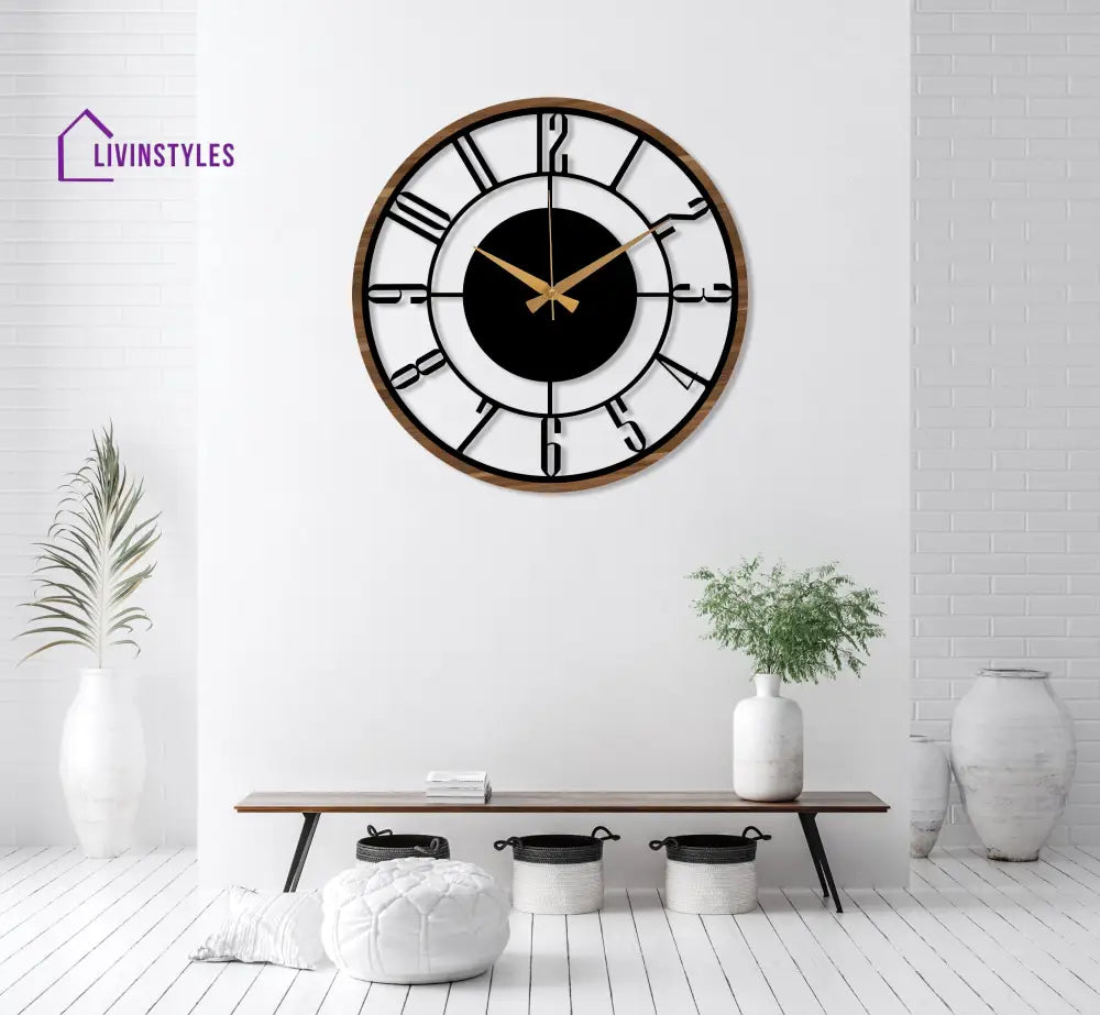 Mid Century Modern Metal Wall Clock