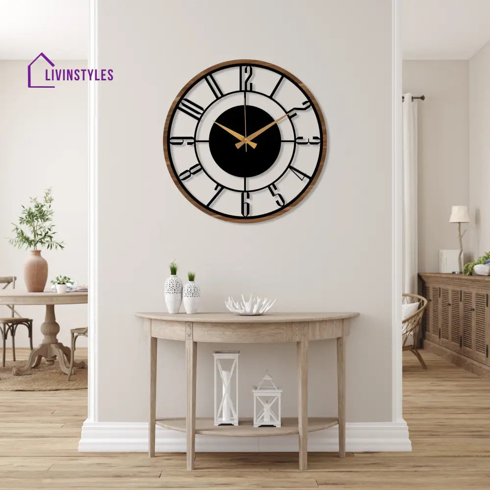 Mid Century Modern Metal Wall Clock