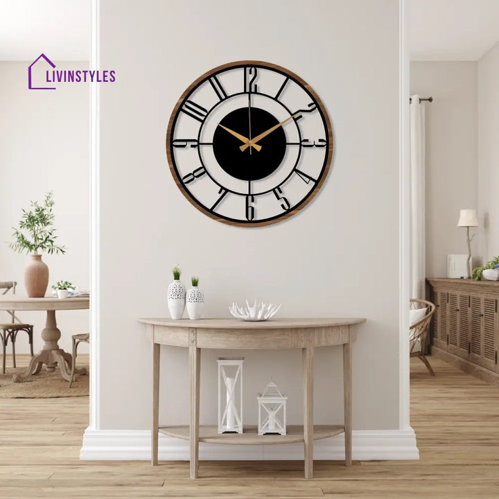 Mid Century Modern Metal Wall Clock