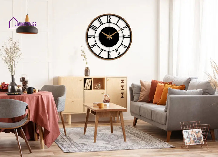 Mid Century Modern Metal Wall Clock