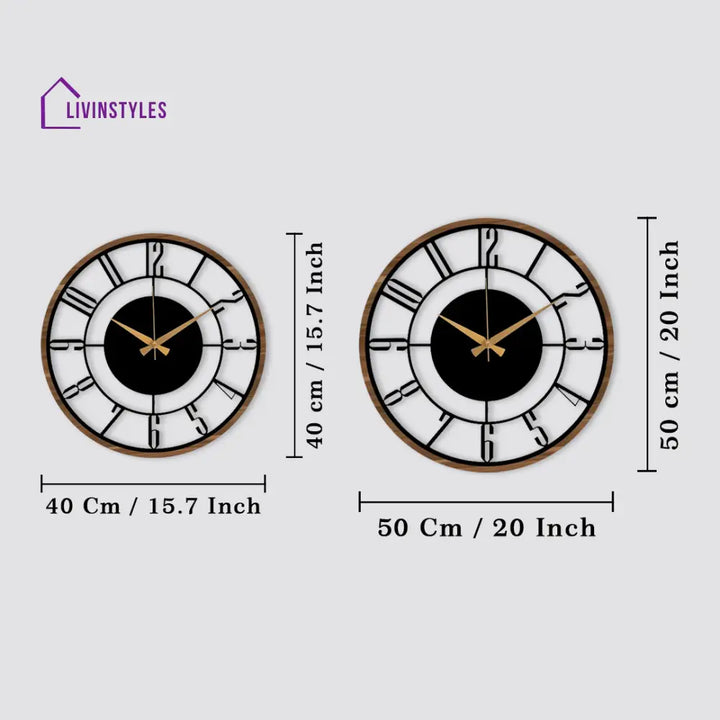 Mid Century Modern Metal Wall Clock