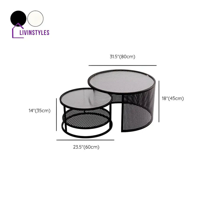 Mihir Stainless Steel Frame Coffee Table for Living Room | Fluted Glass Top