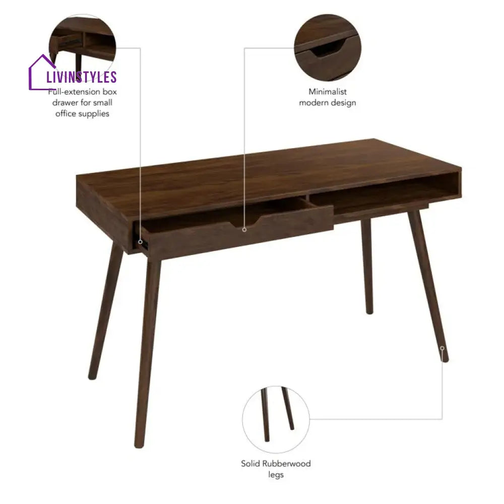 Mikhail Solid Sheesham Wood Study Table for Students