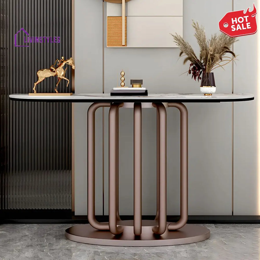 Mikhail Stainless Steel Console Table for Living Room