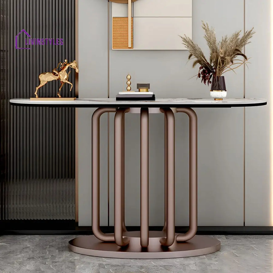 Mikhail Stainless Steel Console Table for Living Room
