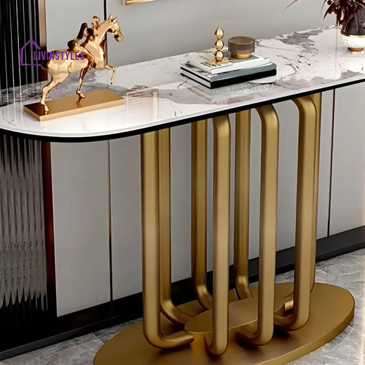 Mikhail Stainless Steel Console Table for Living Room