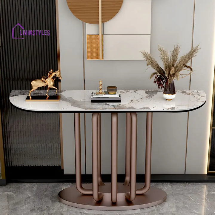 Mikhail Stainless Steel Console Table for Living Room