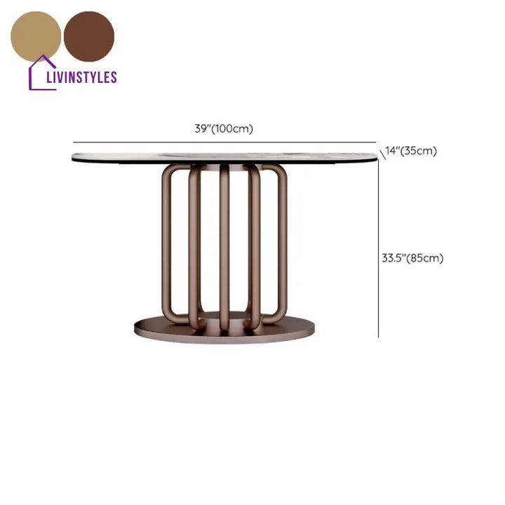 Mikhail Stainless Steel Console Table for Living Room