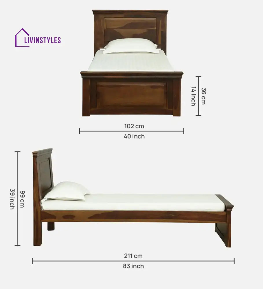 Kanishka Solid Wood Single Beds Bedroom Furniture Sets