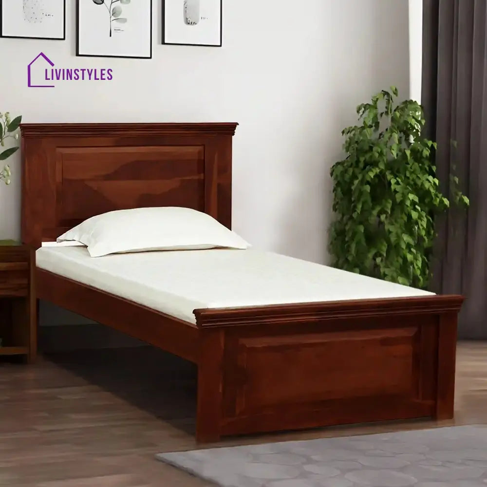 Kanishka Solid Wood Single Beds Honey Bedroom Furniture Sets