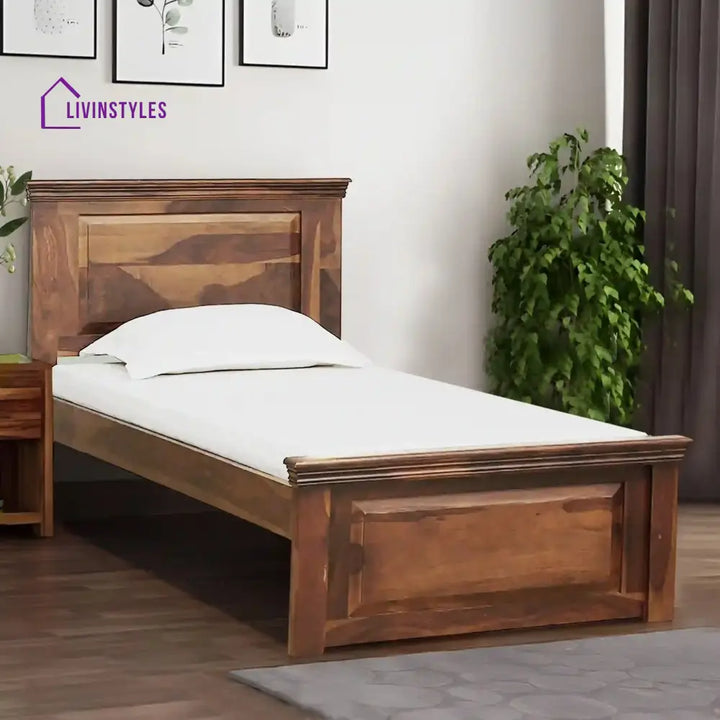 Kanishka Solid Wood Single Beds Natural Bedroom Furniture Sets