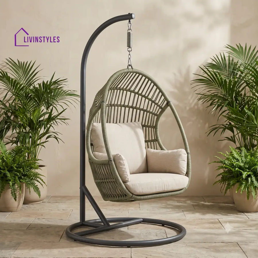 Mikołaj Premium MS Frame with Powder Coated Outdoor Swing Chair with Stand