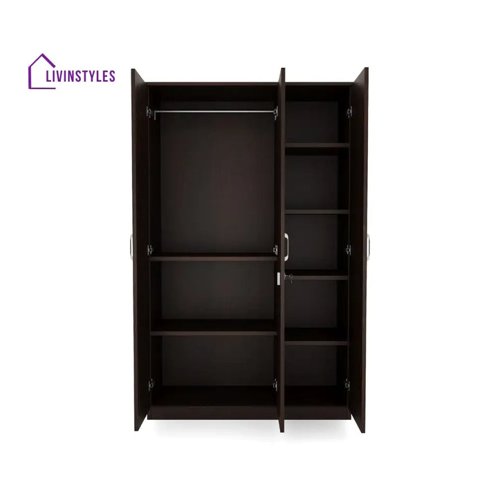 Sergey 3 Door Wardrobe without Mirror (New Wenge) Home Furniture