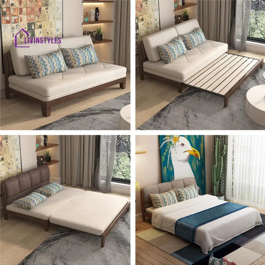 Solid Wood Pull Out Sofa Bed SOFA BED