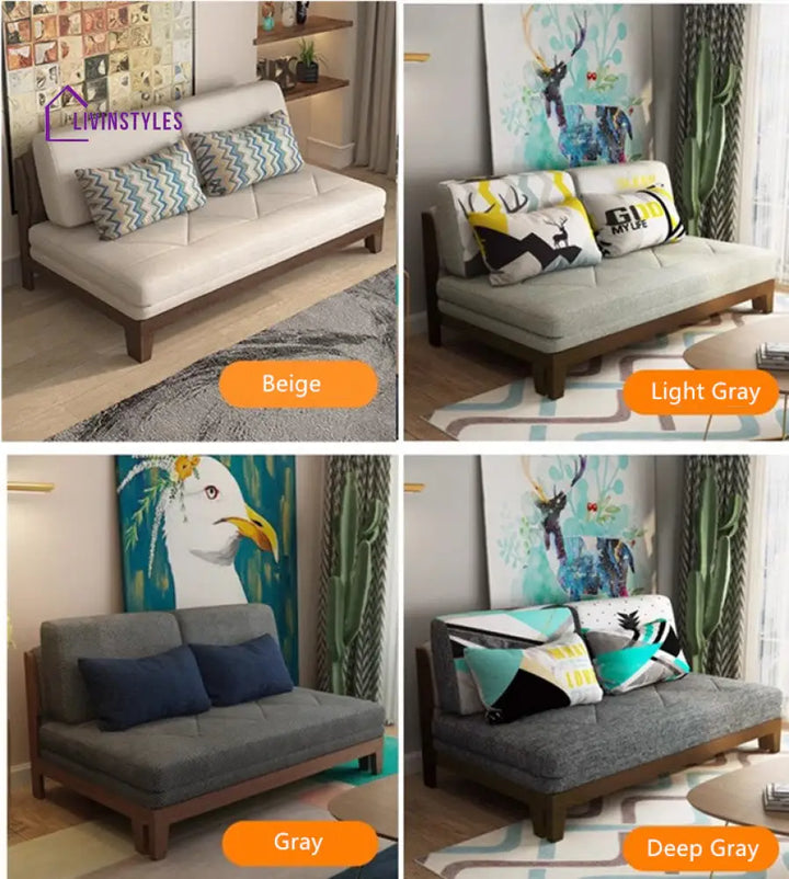 Solid Wood Pull Out Sofa Bed SOFA BED
