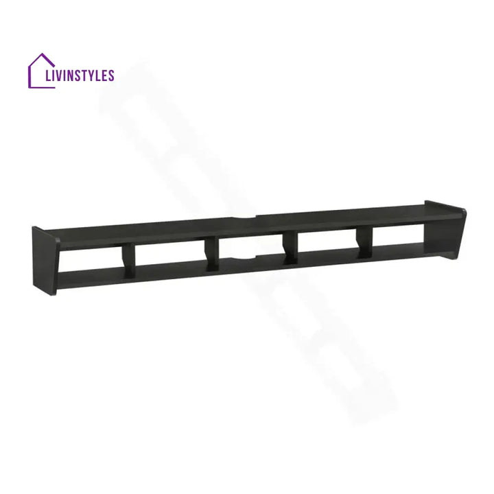 Mila Wall Mounted Black Finish Tv Unit Stand for Living Room