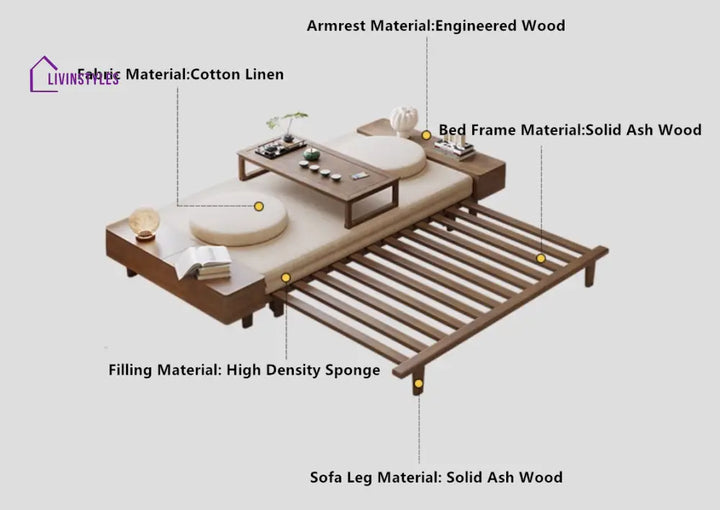 Zen Transform Sofa Bed with Chabudai Table FURNITURE