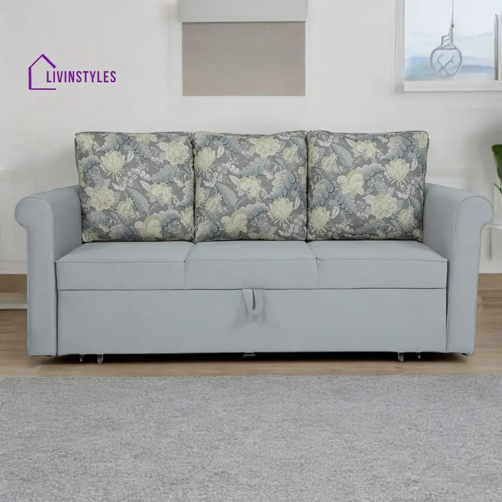 Symphony Sofa Cum Bed in Ash Grey Colour