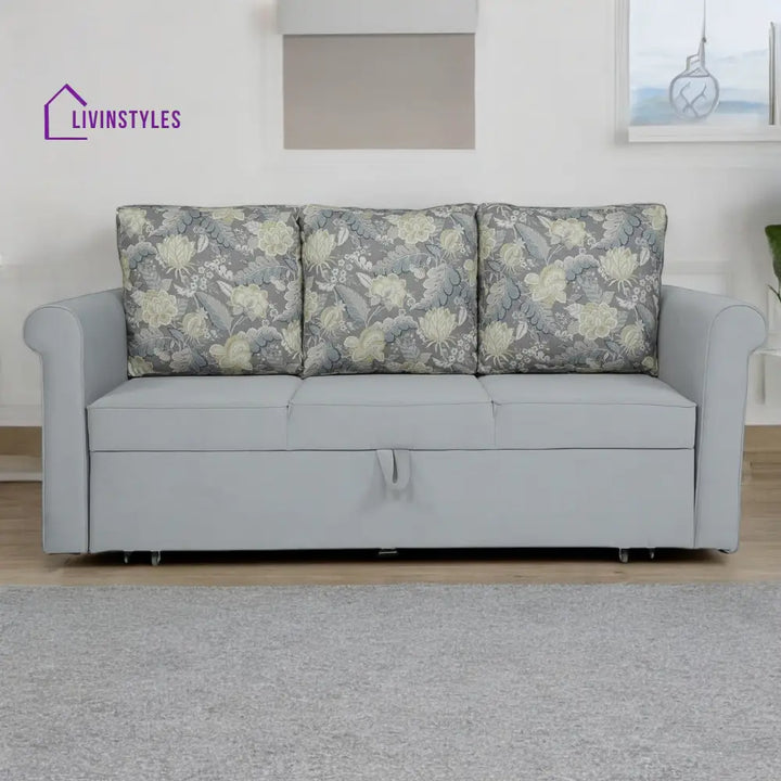 Symphony Sofa Cum Bed in Ash Grey Colour
