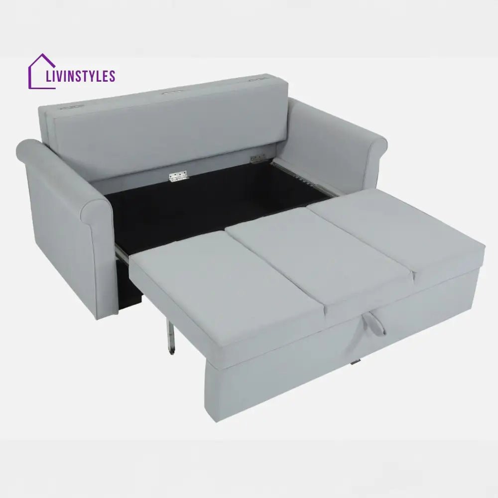 Symphony Sofa Cum Bed in Ash Grey Colour