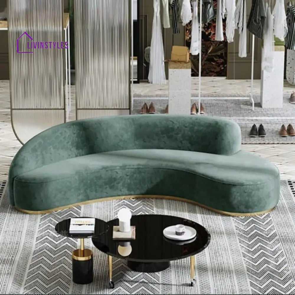 Milana 3 Seater Sofa in Grey colour Green