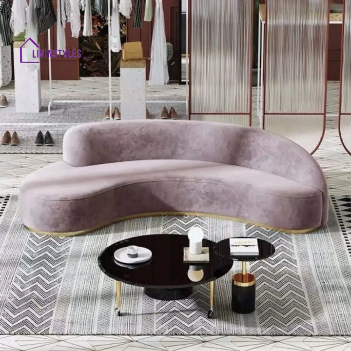 Milana 3 Seater Sofa in Grey colour Purple