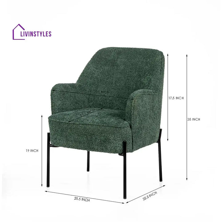 Milana Boucle Fabric Arm chair Chair