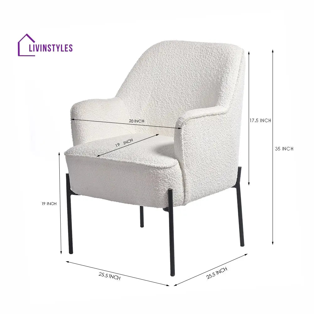 Milana Boucle Fabric Arm chair Chair
