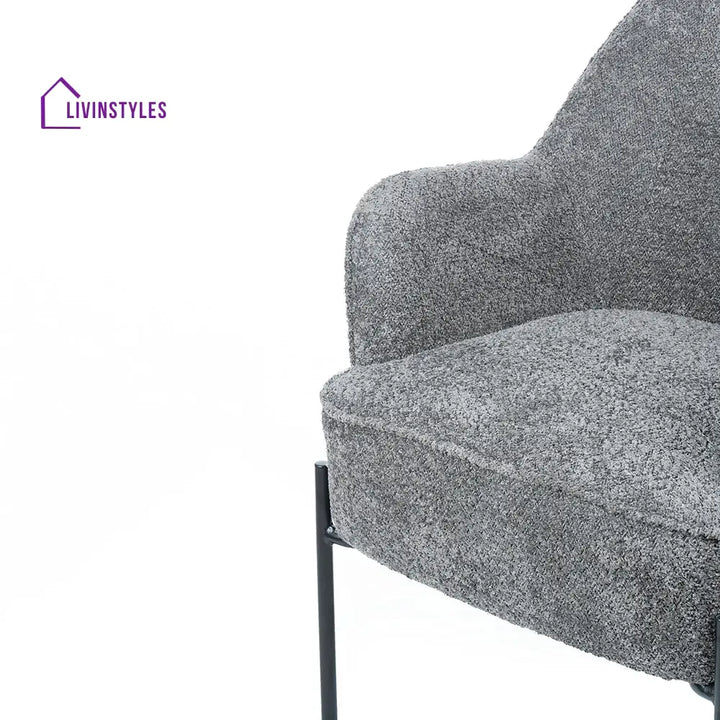 Milana Boucle Fabric Arm chair Chair